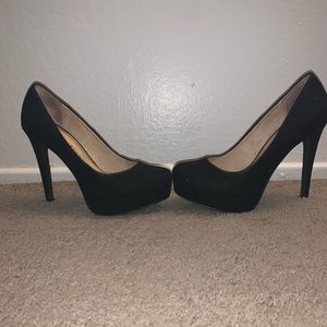 Suede 4in heels (black)